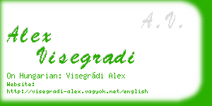 alex visegradi business card