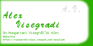 alex visegradi business card